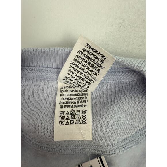 Victoria's Secret PINK Ivy Fleece Classic Crew Neck Blue Sweatshirt  Size L - Picture 7 of 10